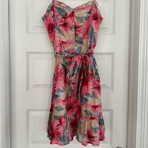 Feminine Pink Floral Mini Dress NWOT
